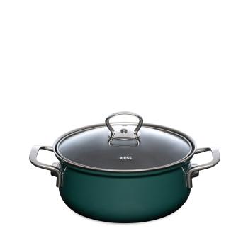 Riess Kasserolle mit Glasdeckel, Nouvelle Teal